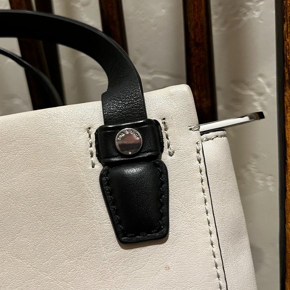 Rag & Bone Aston Mini Crossbody Shoulder Bag in Cream Leather - Picture 11 of 12